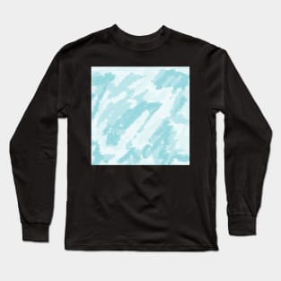 Abstract Blue and White Sky Pattern Long Sleeve T-Shirt